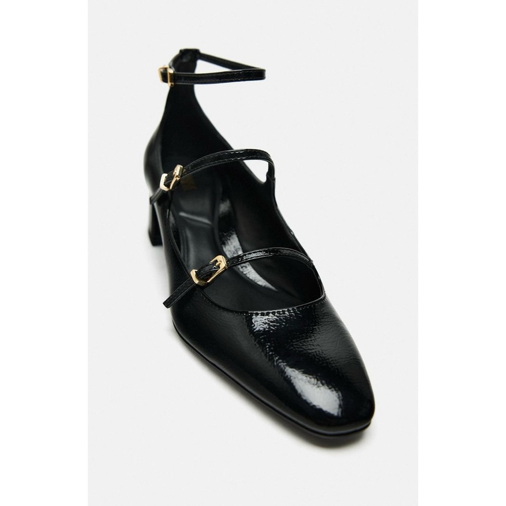 Zara black patent strappy maryjane heels - Picture 15 of 15